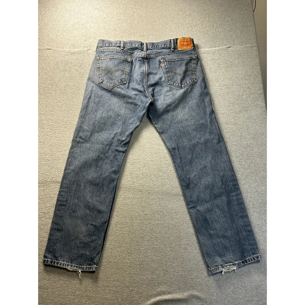 Levis 505 Mens Jeans 38x30 Blue Denim Straight Leg‎ Regular Fit Classic